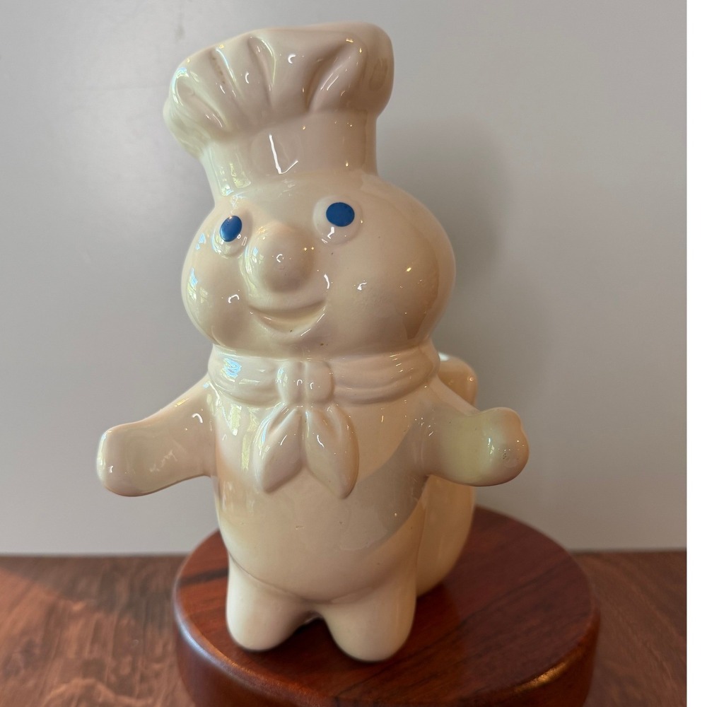 Vintage 1999 Pillsbury Doughboy Ceramic Sponge Holder Planter Utensil Holder